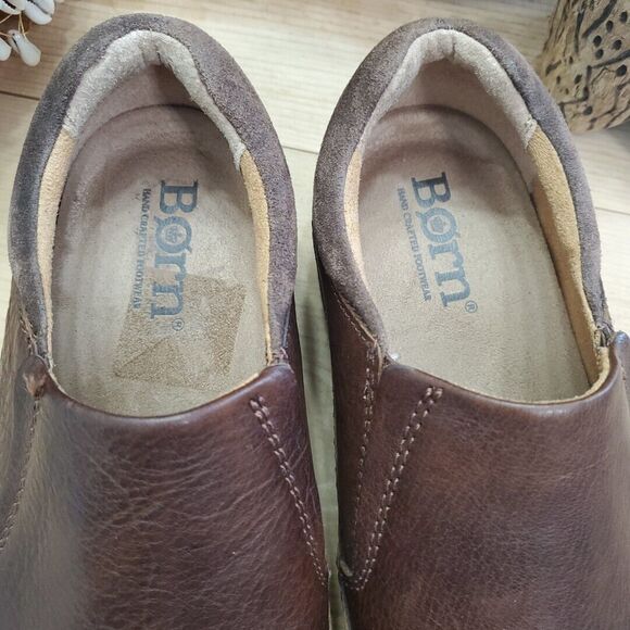 Born Nigel Shoes Loafers Mens 10M Slip On Leather Brown Comfort Professional main image 4